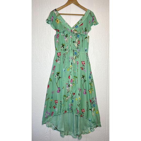 PARKER Raven Turquoise Floral Maxi Dress SIZE 4 - Picture 2 of 10